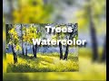 Watercolor painting tutorial - Trees