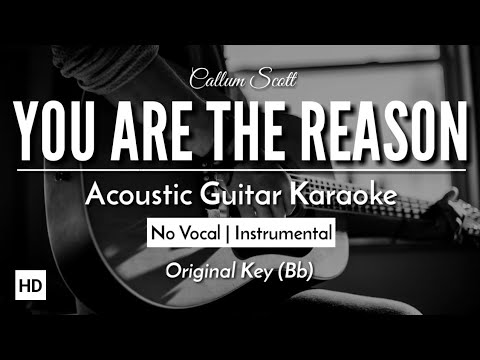 You Are The Reason [Karaoke Acoustic] – Callum Scott [HQ Audio]
