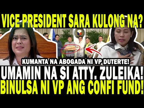 VICE PRESIDENT SARA KULONG NA? KUMANTA ABOGADA NI DUTERTE! BINULSA NI VP ANG CONFI FUND! UMAMIN NA!