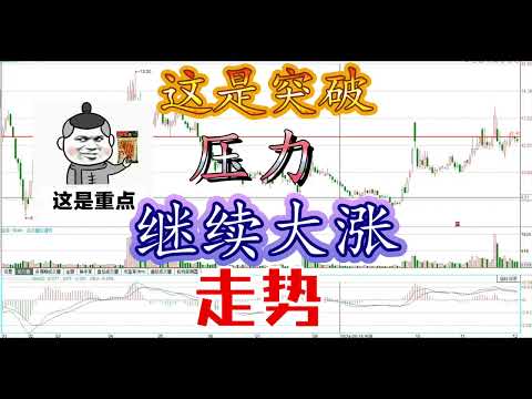 是否还能突破上涨，遇到压力之后，只要出现这种走势，继续上涨/股票/证券/财经/理财/A股/K线/股民/散户/美股大跌