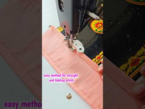 easy method for straight and folding stitch #shorts #sewingtips #stitchtricks