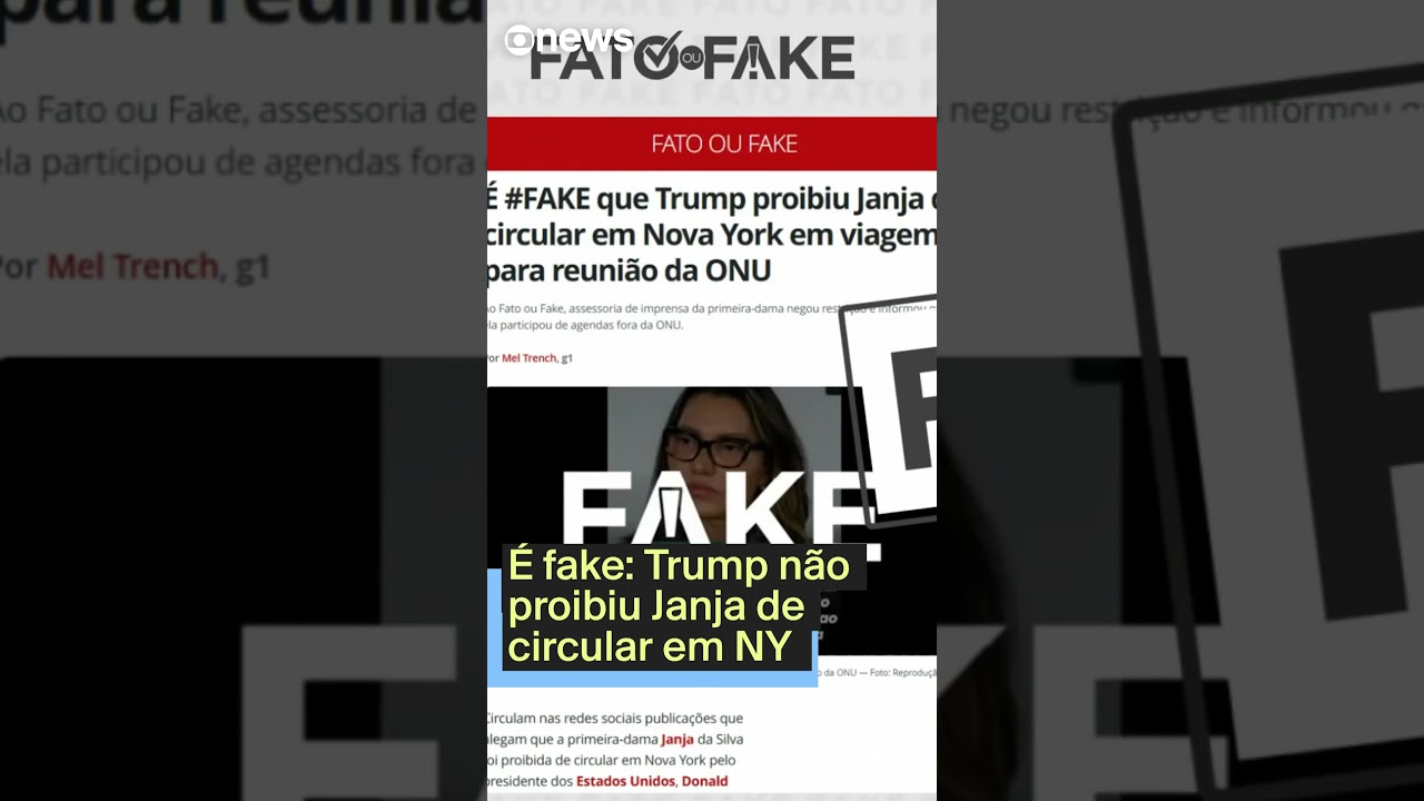 É fake Trump não proibiu Janja de circular em Nova York