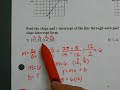 Finding Slope and Line Equations