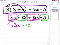 Combining Like Terms and the Distributive Property
