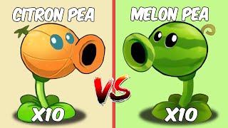 PvZ 2 Power Up - NEW plants Level 1 x10 use 5 Plant Food Vs 100 Modern All Star Zombies Level 5