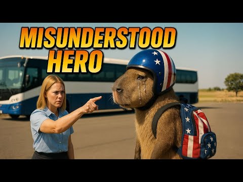 Capybara Warned of Danger on the Bus but Was Accused—Moments Later He Saved Everyone 🚌😱