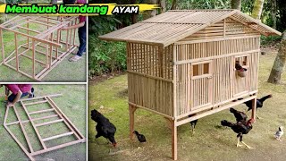 MEMBUAT KANDANG AYAM JAGO 2 pintu dengan atap sederhana