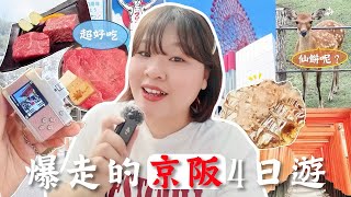 【大阪京都VLOG🇯🇵】踩點大吃美食😋 黑毛和牛壽司燒不用$250！不用人擠人的隱藏版稻荷神社打卡點⛩️ 奈良小鹿🦌＋必買復古小相機📷 l Cher is chercher