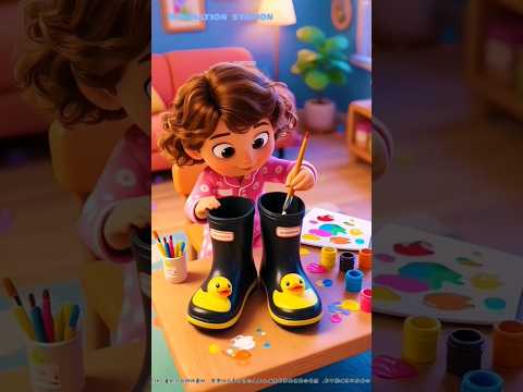 টিনা তার জুতাজোড়া রং দিয়ে ডিজাইন করলো #shorts