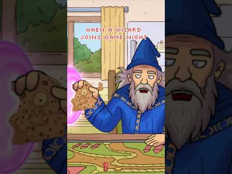 wizard joins game night. #wizard #dnd #ttrpg #boardgame #animation #pathfinder #art #digitalart