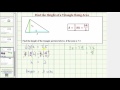Triangle Area and Height Calculations