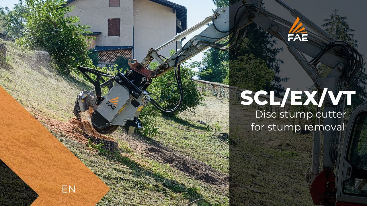 Video - FAE SCL/EX/VT - Excavator Stump Cutter - Land Clearing Hydraulic Driven Heads