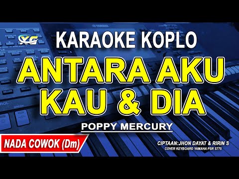 ANTARA AKU KAU DAN DIA - Karaoke Koplo Nada Pria | Cowok (POPPY MERCURY)