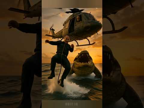 Putin Pushed into the Ocean! 🐊 Modi Rescues by Helicopter! 🚁🤣  #shorts