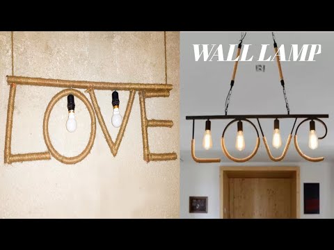 How To Make Hanging Love Wall Lamp | For The Living Room Wall Lamp & Light | Making Love Wall Lamp