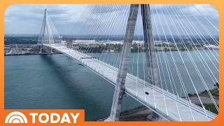 YouTube video thumbnail: Bridge Linking Michigan and Canada Opens