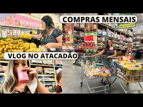 COMPRAS MENSAIS | FOI UMA COMPRA BEM GRANDE | VLOGANDO NO ATACADÃO| MOSTREI TUDOl QUANTO GASTAMOS?