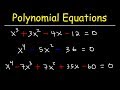 Polynomial Equations Quiz