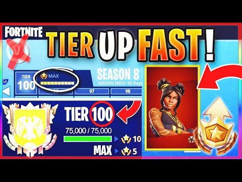 How TO GET FREE TIER 100 “MAX BATTLE PASS” IN SEASON 8! - FASTEST WAY TO LEVEL & RANK UP In Fortnite