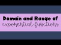 Domain and Range of Functions