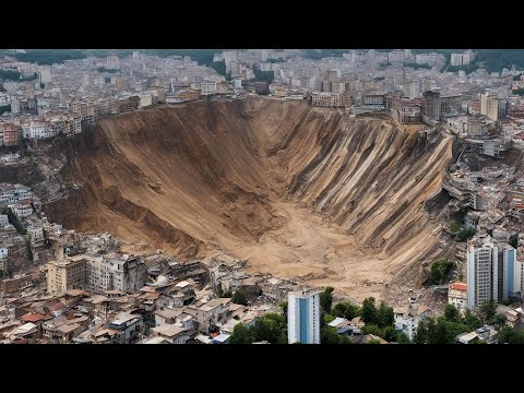 Giant Landslide Destroys Hundreds of Homes! People Flee in Panic from Mudslides in China