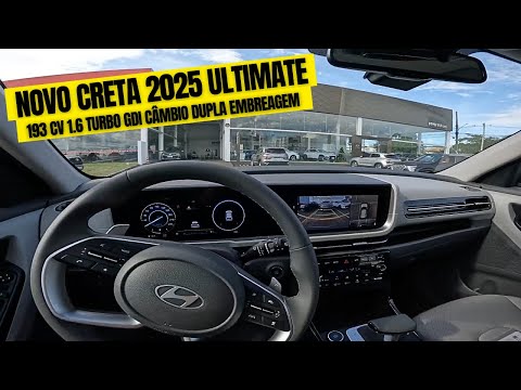 🔥 NOVO CRETA 2025 ULTIMATE 1.6 TURBO 193CV DUPLA EMBREAGEM AUTOMATIZADO - Dirigindo!