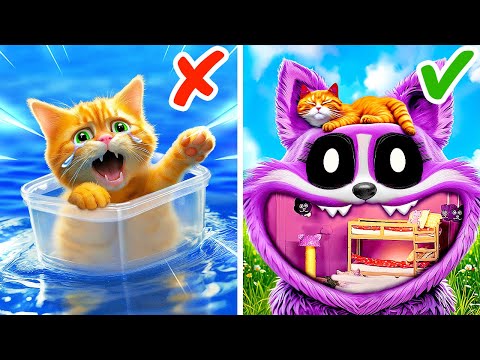 Don't Drown! 💔 Save The Kitten 😱 *A Secret Cat House in Your Closet😻*