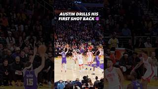 Austin Reaves drills deep three in has first games back 😤#Austinreaves #lakers #nba