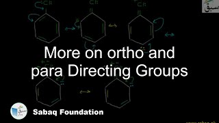 More on ortho and para Directing Groups