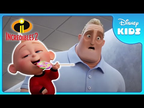 🚪 Dimension-Hopping Baby On The Loose! | Incredibles 2 | Disney Kids