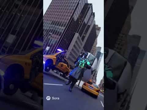 Chase of #rogue #robot #sora #soralife #automobile #fun #funny #funnyvideo #gta #police #nyc #npd