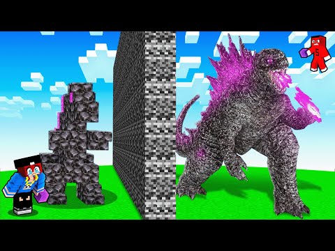 HASANI YAPI KAPIŞMASINDA GODZİLLA ile TROLLEDİM !! - Minecraft