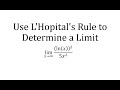 Understanding L'Hopital's Rule and Limits