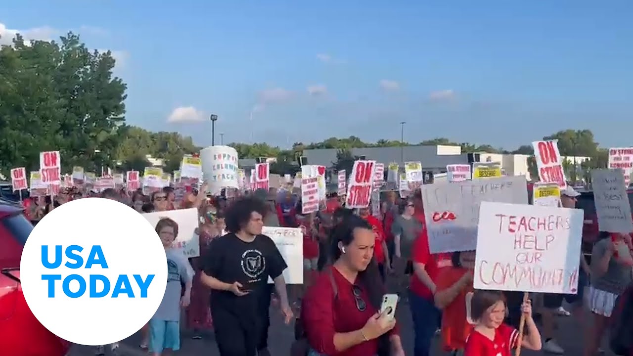 Teachers strike in Ohio, students may have to start class online | USA TODAY￼