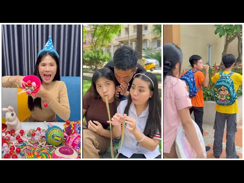 Happy Birthday Party & Candy School Bag 🥳🍭💼 🍩 by LNS #shorts