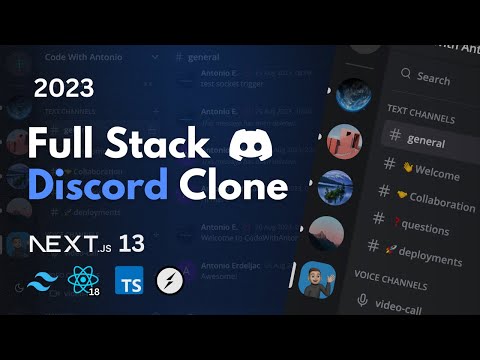 Fullstack Discord Clone: Next.js 13,  React, Socket.io, Prisma, Tailwind, MySQL | Full Course 2023