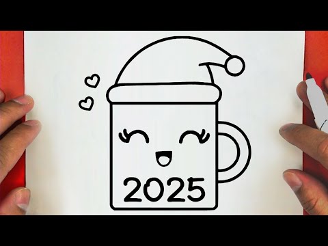 كيف ترسم كوب قهوة كيوت وسهل خطوة بخطوة / رسم سهل / تعليم الرسم للمبتدئين || Cute Coffee Cup Drawing