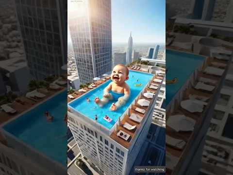 Baby's Cry Fills the Pool Again vs Monkey's Heart 😭 #story​ #ai​ #cute​ #shortsfeed​