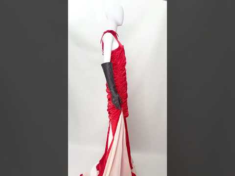 Disney Movie Cruella de Vil Red Dress Halloween Cosplay Costume#cruella  #cosplay  #costume