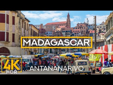 Colorful Streets &amp; Busy City Life of Antananarivo - Virtual Tour to the Capital of Madagascar 4K HDR