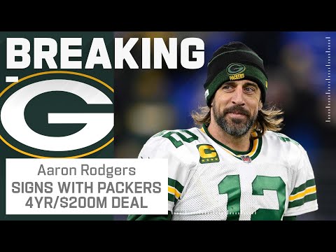 BREAKING NEWS: Aaron Rodgers Agrees to 4-Year $200M Deal with the Green Bay Packers video clip