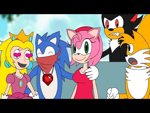 Sonic Love Amy & Super Mario love Peach Pricess, Tails vs EGGman SCP 069 Diamon