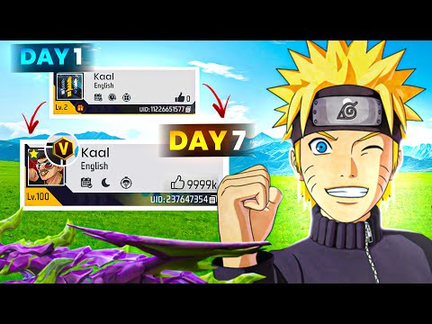 Transforming ₹1 Noob ID into ₹10,00,000 Free Fire ID in 7 Days 😲 - Garena Free Fire
