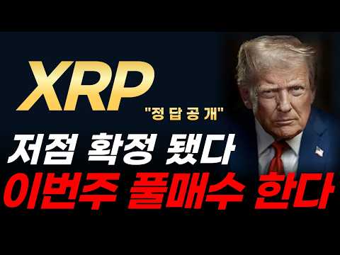 [리플 전망] XRP 저점 확정됐습니다! 고래 5조원 싹쓸이한 진짜 이유? 이번 주 '이 타점' 오면 풀매수합니다 (목표가, 비트코인)