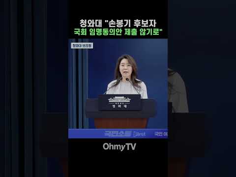 청와대 "손봉기 후보자, 국회 임명동의안 제출 않기로" #Shorts