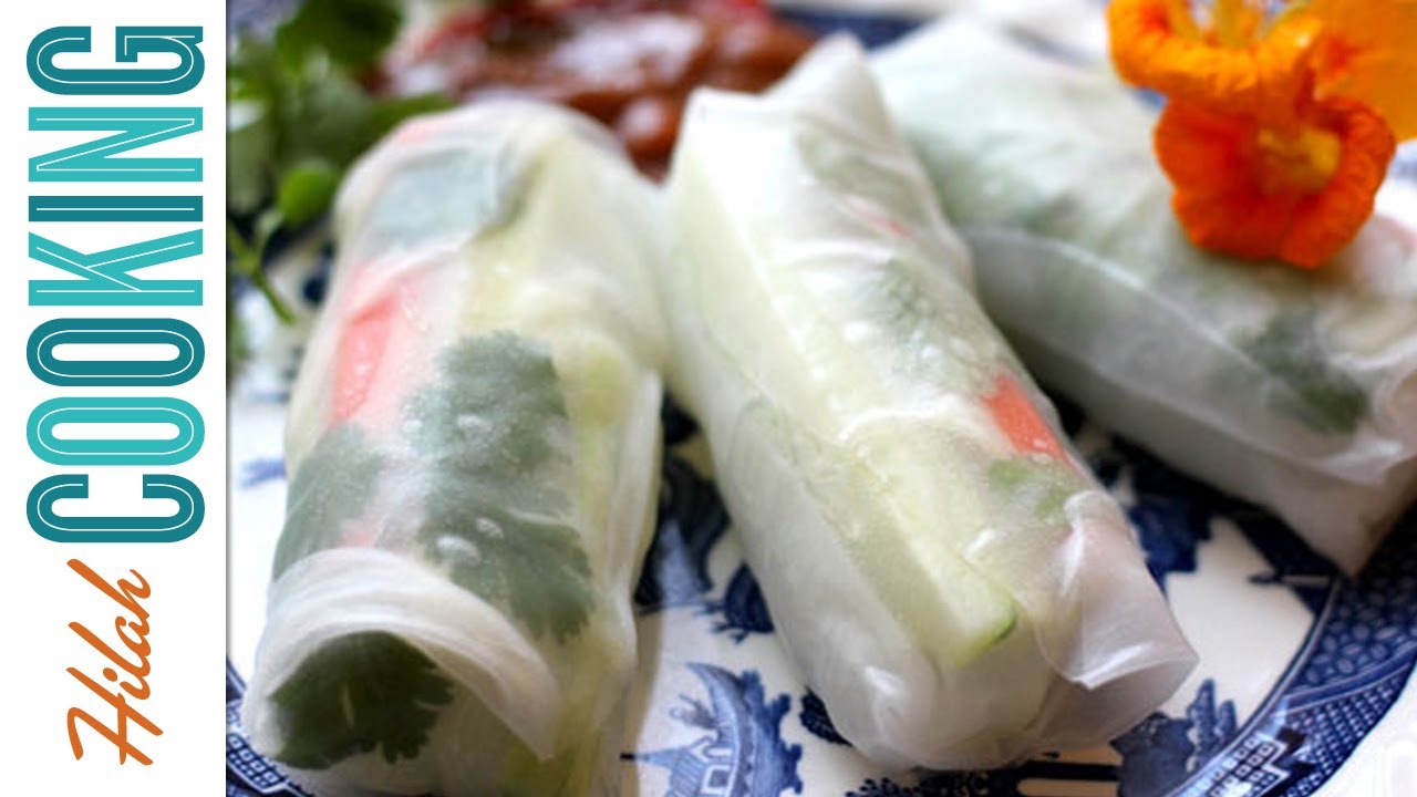 How to Make Fresh Spring Rolls or Summer Rolls - Hilah Cooking Ep 30
