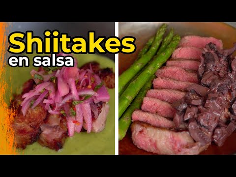 Shiitakes y aguachile parrillero