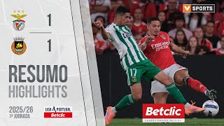 Resumo: Benfica 1-1 Rio Ave (Liga 25/26 #1)