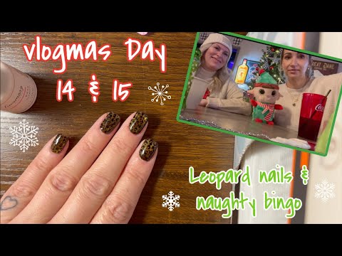 VLOGMAS DAY 14 & 15-BUILDER GEL/LEOPARD NAILS & BINGO!!