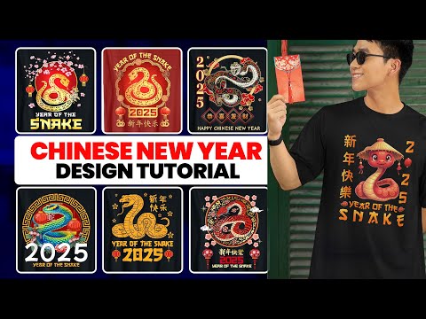 Chinese New Year T-Shirt Design Tips & Tricks II T-Shirt Design In Bangla Part 18